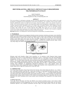 identifikasi pola iris mata menggunakan dekomposisi transformasi