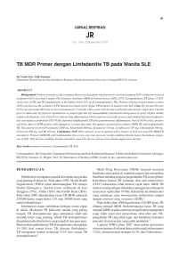 TB MDR Primer dengan Limfadenitis TB pada