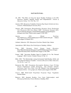 DAFTAR PUSTAKA Ali. 2001. “The Effect of Using the Jigsaw