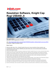 Kesalahan Software, Knight Cap Rugi US$440 Jt