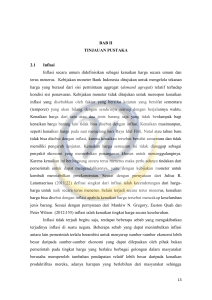 BAB II TINJAUAN PUSTAKA 2.1 Inflasi Inflasi secara umum