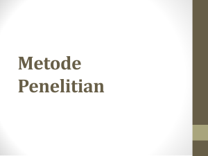 Metode Penelitian - UIGM | Login Student