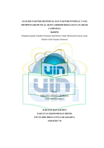 ANALISIS FAKTOR EKSTERNAL DAN FAKTOR