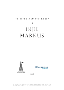 Markus - Momentum Christian Literature