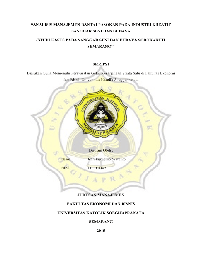 Analisis Manajemen Rantai Pasokan Pada