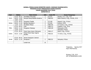 jadwal perkuliahan semester ganjil jurusan