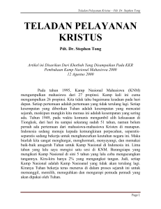 TELADAN PELAYANAN KRISTUS - Pdt. Dr. Stephen Tong