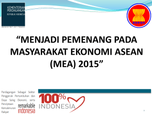 menjadi pemenang pada masyarakat ekonomi asean (mea) 2015