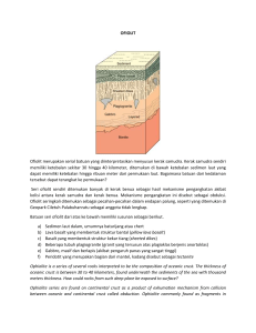 OFIOLIT Ofiolit merupakan serial batuan yang