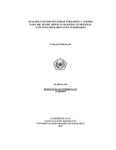analisis faktor penyebab terjadinya anemia pada ibu hamil