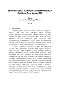 Studi Kasus Partai Masyumi 1945 - Digital Library UIN Sunan Kalijaga