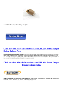 More Information Axon K88 Alat Bantu Dengar Dalam Telinga Now