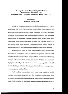 Feningkatan Hasil Belajar Biologi Sel Melalui Pembelajaran