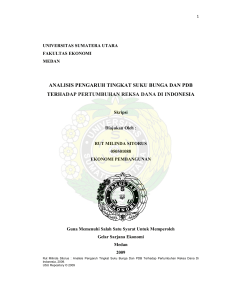 analisis pengaruh tingkat suku bunga dan pdb