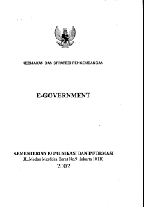 e- go ve rnment - Perpustakaan Nasional Republik Indonesia