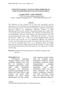 ISSN 2442-5419 Vol. 4, No. 2 (2015) 1-8