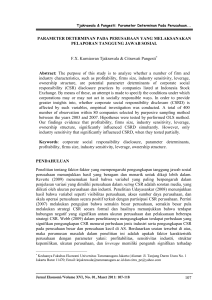 107 PARAMETER DETERMINAN PADA PERUSAHAAN YANG