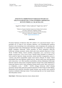 EFEKTIVITAS HIDROTERAPI TERHADAP PENURUNAN TEKANAN