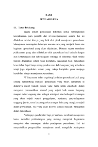 1 BAB 1 PENDAHULUAN 1.1. Latar Belakang Secara umum