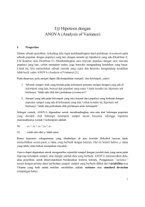 Uji Hipotesis dengan ANOVA (Analysis of