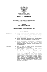 bupati keerom - biro hukum setda provinsi papua