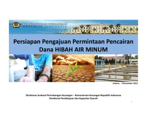 Persiapan Pengajuan Permintaan Pencairan Dana HIBAH AIR