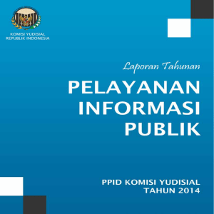 Laporan Tahunan Pelayanan Informasi Publik PPID Komisi Yudisial