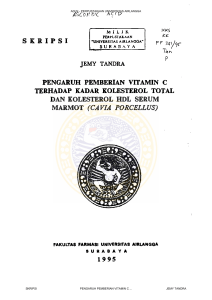 skripsi pengaruh pemberian vitamin c terhadap kadar kolesterol