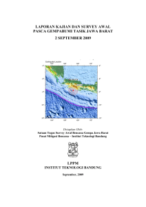 laporan kajian dan survey awal pasca gempabumi tasik jawa barat