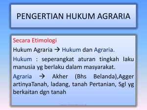 pengertian hukum agraria