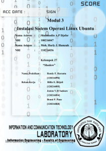 Modul 3 Instalasi Sistem Operasi Linux Ubuntu