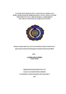 analisis pengaruh output, upah tenaga kerja, dan harga bahan