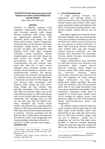 EKSISTENSI TES DNA (Deoxyribo Nucleic Acid) SEBAGAI ALAT