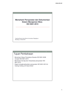 Materi ISO 9001-2015 FEB 3-4 Mei 2016 Versi Cetak