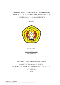 aplikasi media pembelajaran fisika berbasis web dan flash untuk