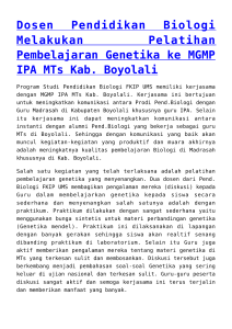 Dosen Pendidikan Biologi Melakukan Pelatihan Pembelajaran