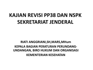 kajian revisi pp38 dan nspk sekretariat jenderal