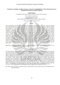 Penerapan Model Pembelajaran Langsung