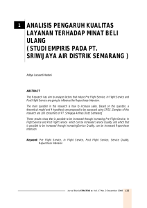 analisis pengaruh kualitas layanan terhadap - E