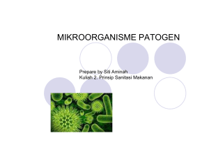 mikroorganisme patogen - Teknologi Pangan UNIMUS