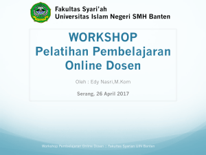 Materi Workshop Pembelajaran Online Dosen