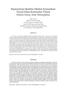 Representasi Identitas Melalui Komunikasi Visual Dalam Komunitas