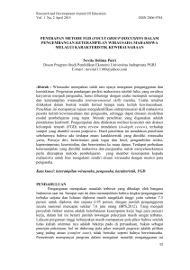 PENERAPAN METODE FGD (FOCUS GROUP DISCUSION