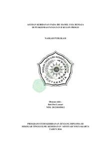 ASUHAN KEBIDANAN PADA IBU HAMIL USIA REMAJA DI