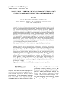 mampukah pdb hijau mengakomodasi degradasi lingkungan