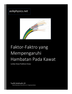 Faktor-Faktro yang Mempengaruhi Hambatan Pada Kawat