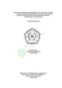 pengaruh demonstrasi pemeriksaan payudara sendiri (sadari)