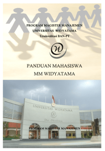 Panduan Mahasiswa - MM Widyatama