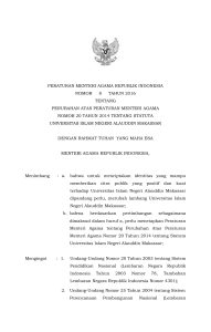 Peraturan Menteri Agama Republik Indonesia Nomor 8