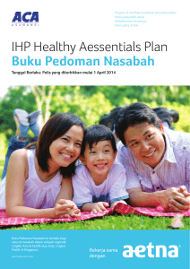 IHP Healthy Aessentials Plan Buku Pedoman Nasabah